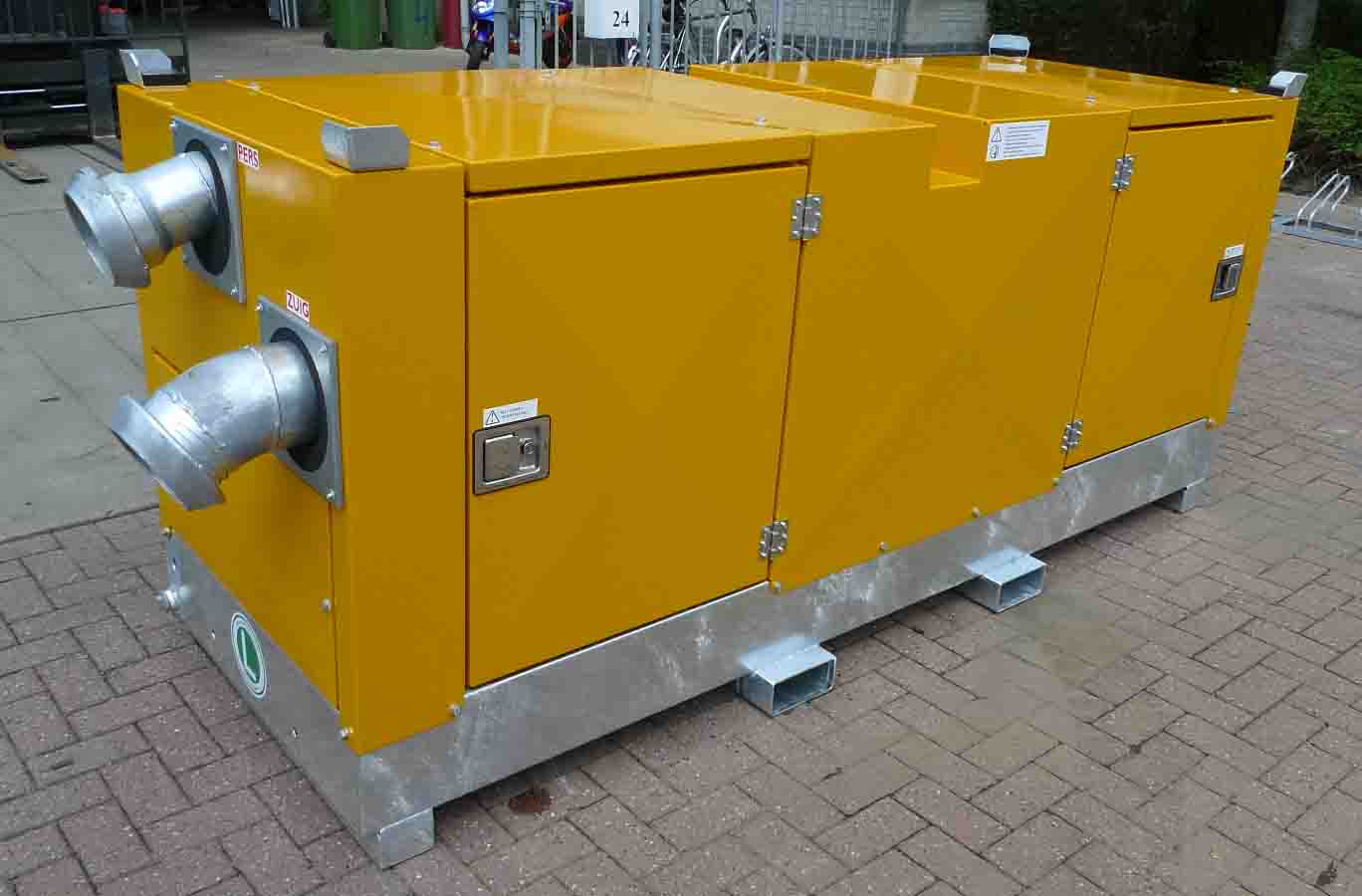 GEHO ZD600 ZD900 zuigerpomp voor bronbemaling in geluiddempende omkasting GEHO ZD600 ZD900 zuigerpomp bronbemalingspomp geluiddempende omkasting geluidskast geluidsarm